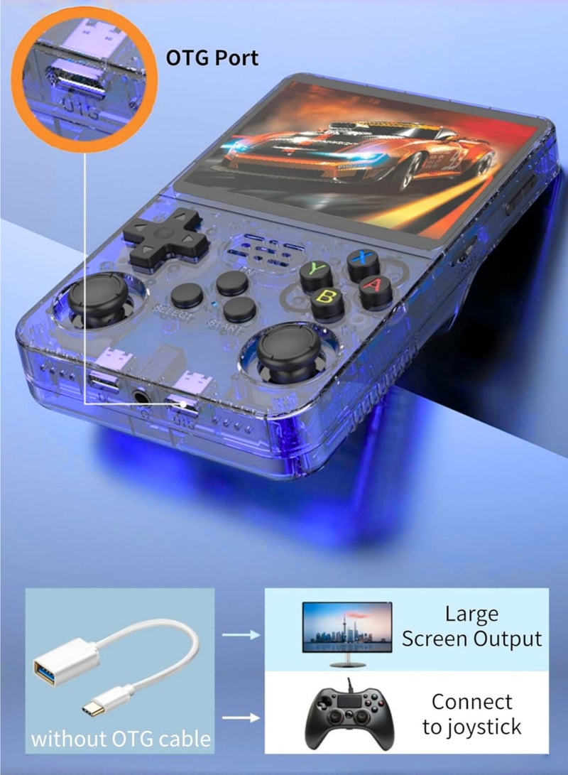 vexa pro R36S Retro Handheld Game Console 3.5" IPS | 20,000+ Games, 64GB, ArkOS, Type-C, Blue - Image 2